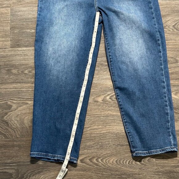 RISEN JEANS Women's Size 2XL Blue High Rise Curved Balloon Jeans Stretch - Picture 10 of 13